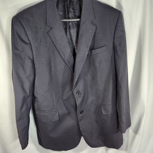 JoS A. Bank Black w/Pinstripes Two Button Suit Jacket See Measurements for Size